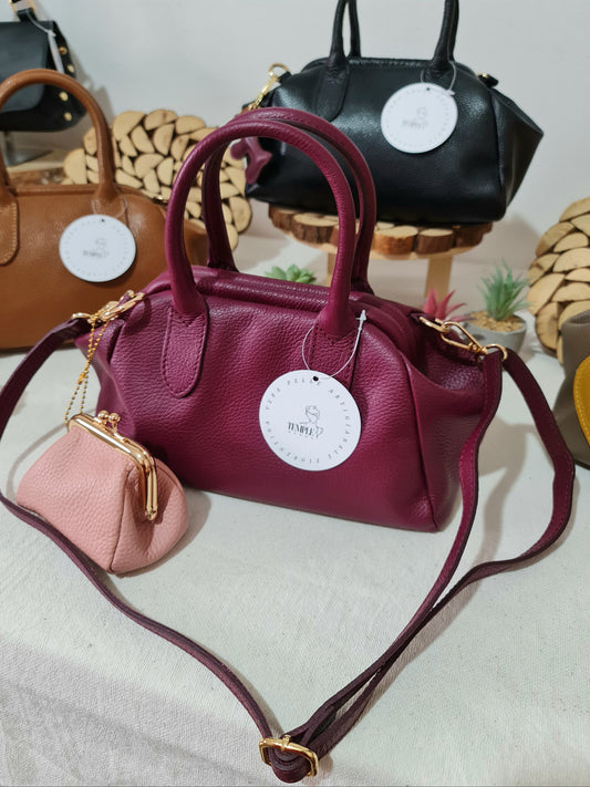 BAULETTO APERTURA A SCATTO IN PELLE DOLLARO " MOIRA "