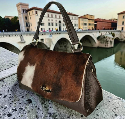 Borsa "Tamara" in Vera Pelle e Cavallino a Pelo Raso – Artigianato Fiorentino