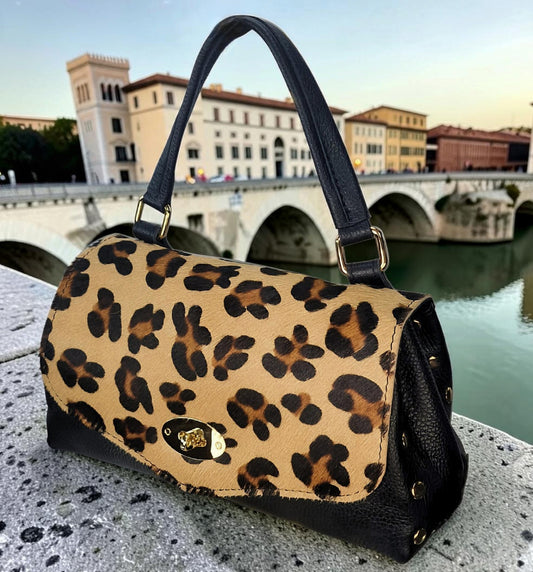 Borsa "Tamara" in Vera Pelle e Cavallino a Pelo Raso – Artigianato Fiorentino