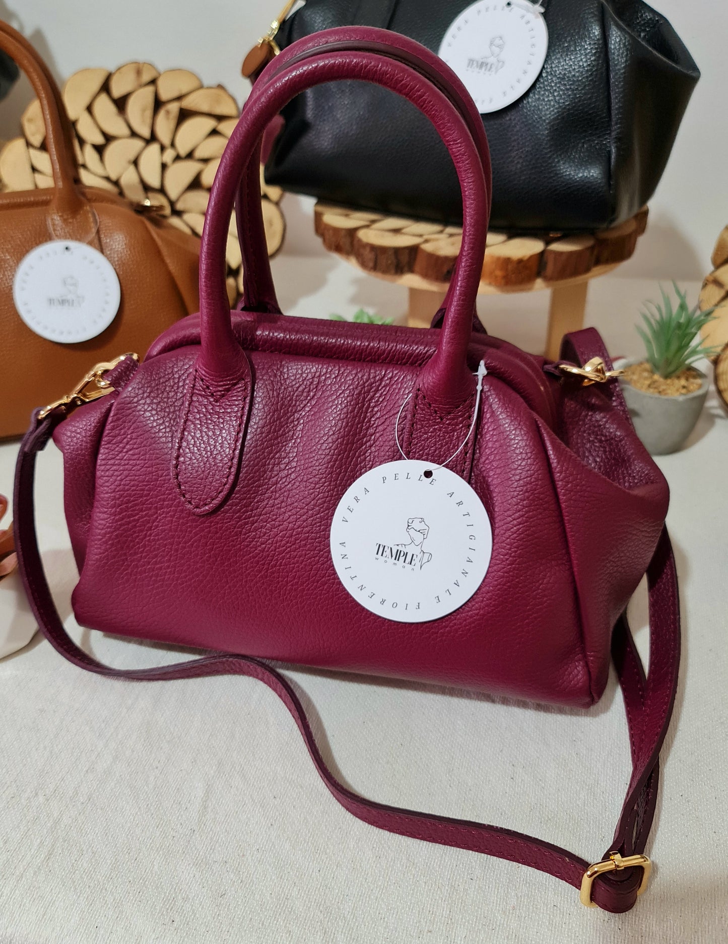 BAULETTO APERTURA A SCATTO IN PELLE DOLLARO " MOIRA "