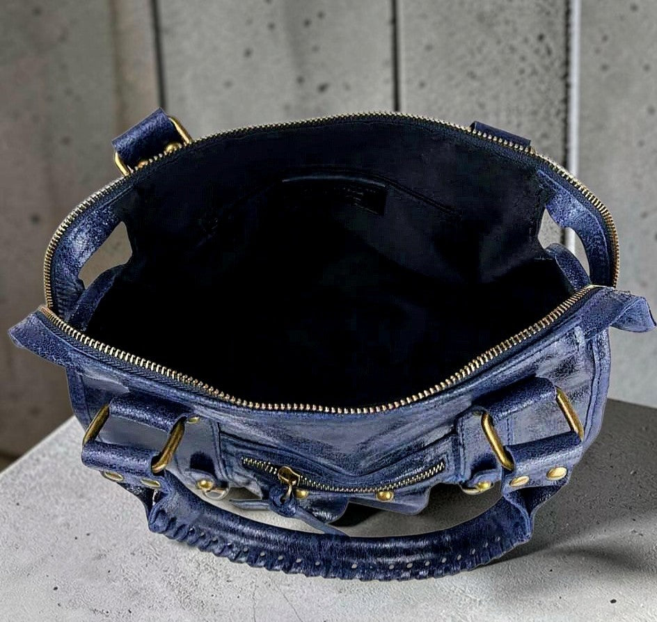 " RORY CANGIANTE Media- Large " Borsa in Pelle Spazzolata Cangiante – Eccellenza Artigianale Fiorentina