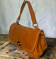" STEFANIA SUEDE " Borsa a Spalla- Mano Modello Postina in Vera Pelle Camoscio con Tracolla