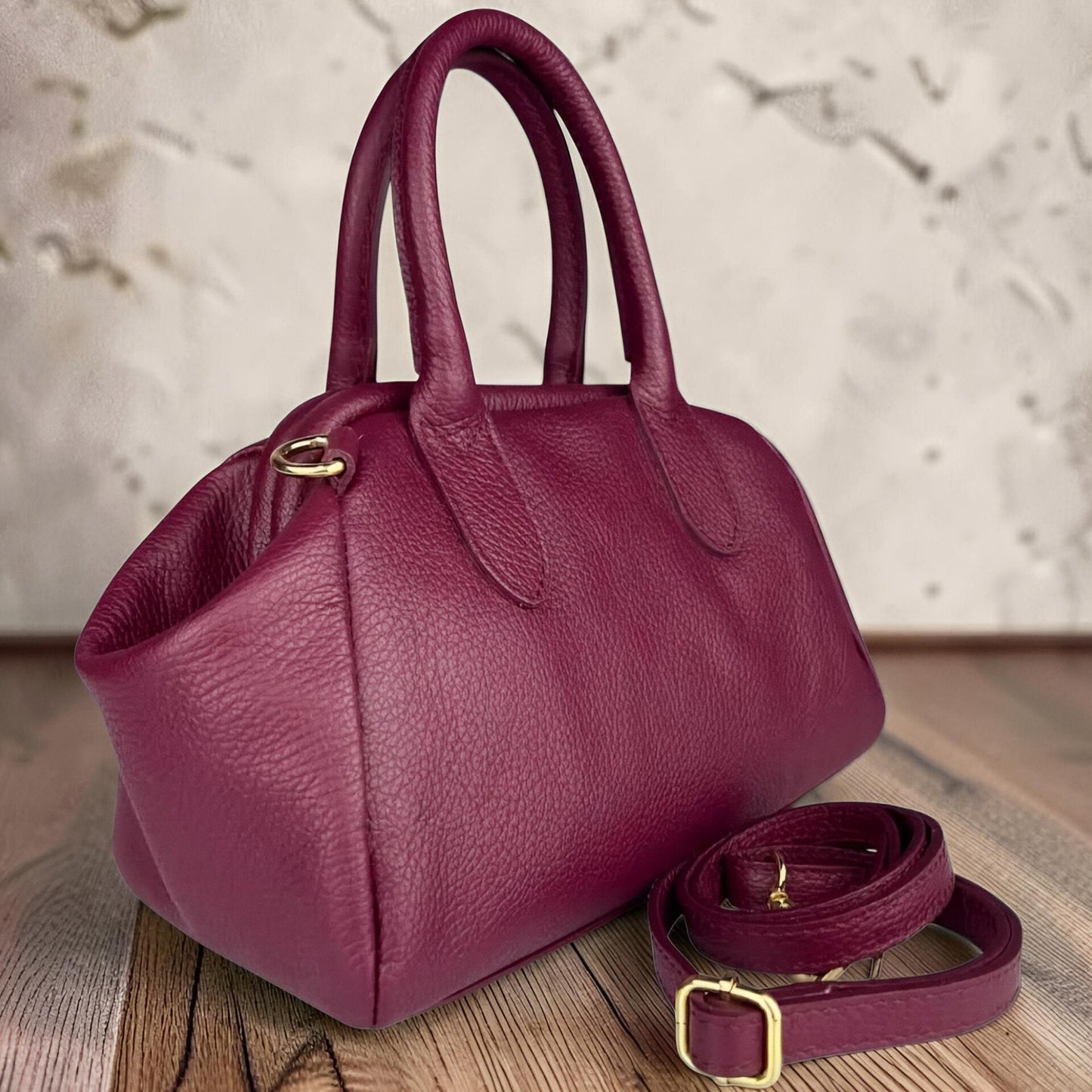 BAULETTO APERTURA A SCATTO IN PELLE DOLLARO " MOIRA "