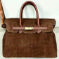 Borsa a Mano e Tracolla "Grace" in Vera Pelle Nabuk Stampa Crocco 3D e Dollaro