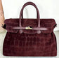 Borsa a Mano e Tracolla "Grace" in Vera Pelle Nabuk Stampa Crocco 3D e Dollaro