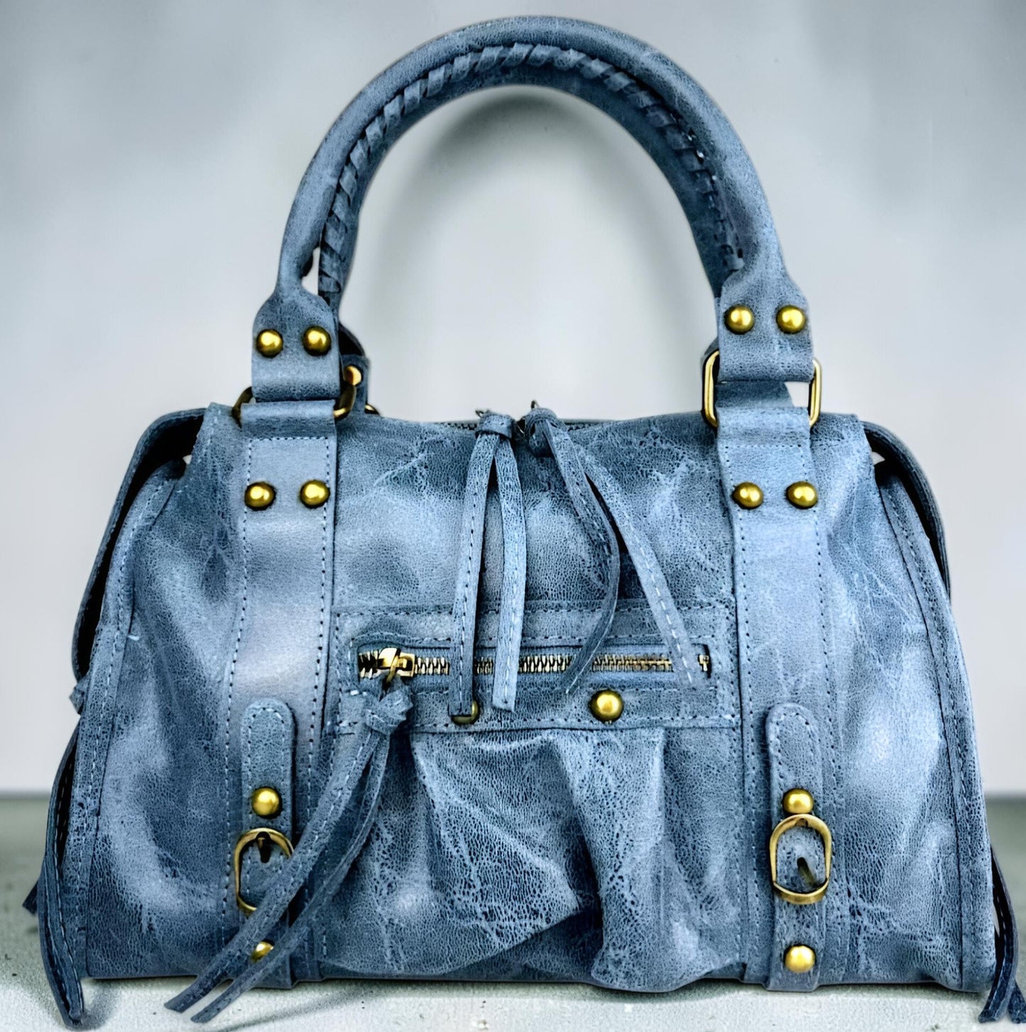 " RORY CANGIANTE Media- Large " Borsa in Pelle Spazzolata Cangiante – Eccellenza Artigianale Fiorentina