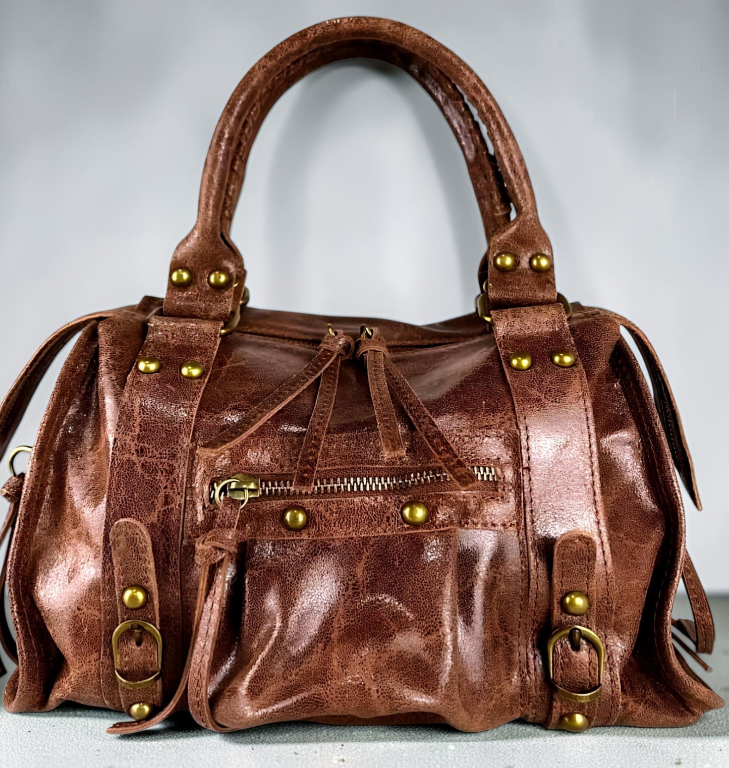 " RORY CANGIANTE Media- Large " Borsa in Pelle Spazzolata Cangiante – Eccellenza Artigianale Fiorentina