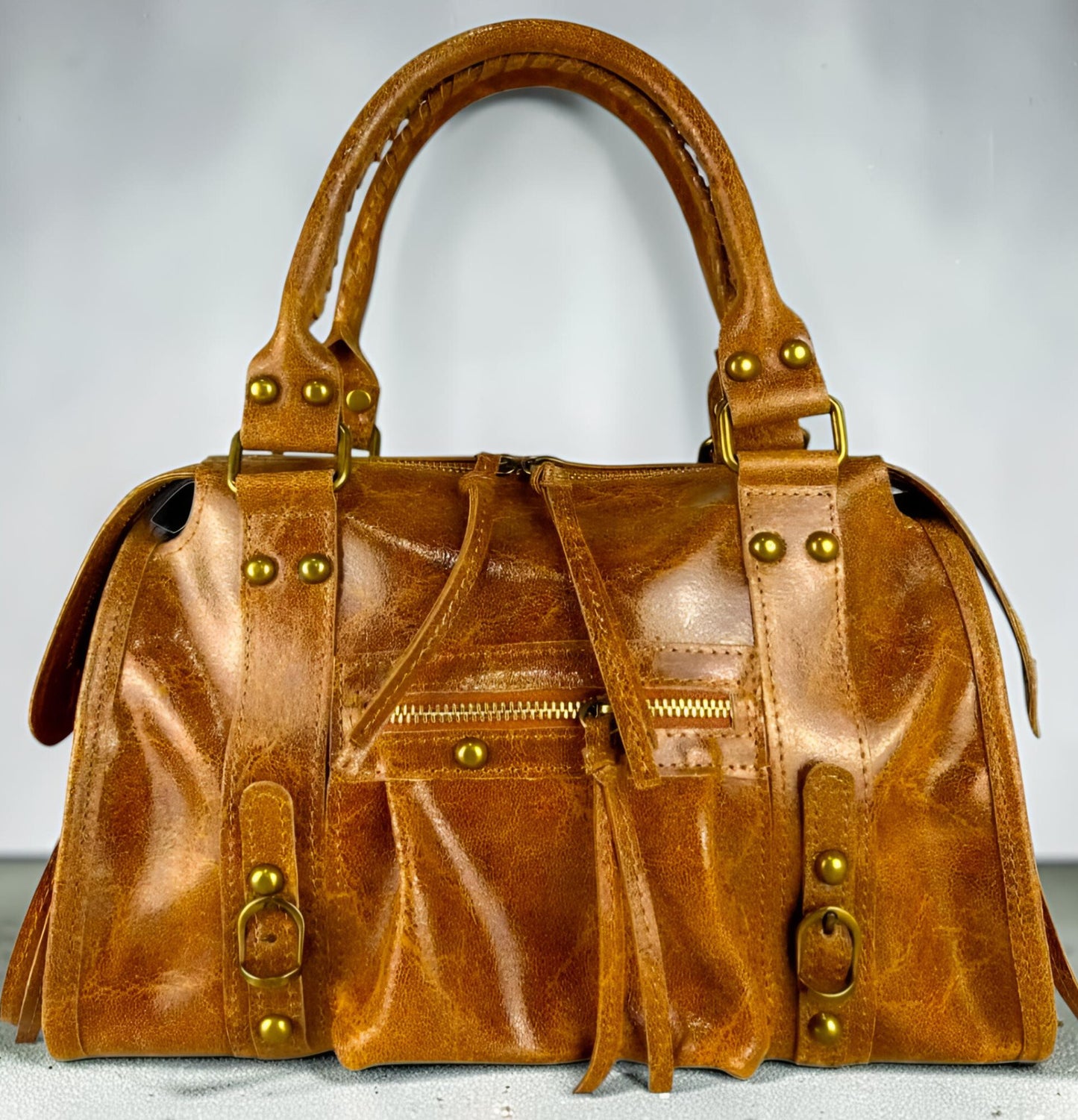 " RORY CANGIANTE Media- Large " Borsa in Pelle Spazzolata Cangiante – Eccellenza Artigianale Fiorentina