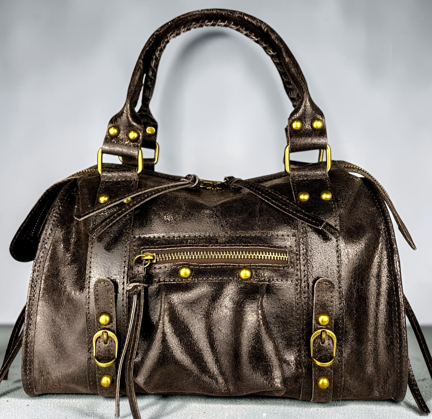 " RORY CANGIANTE Media- Large " Borsa in Pelle Spazzolata Cangiante – Eccellenza Artigianale Fiorentina