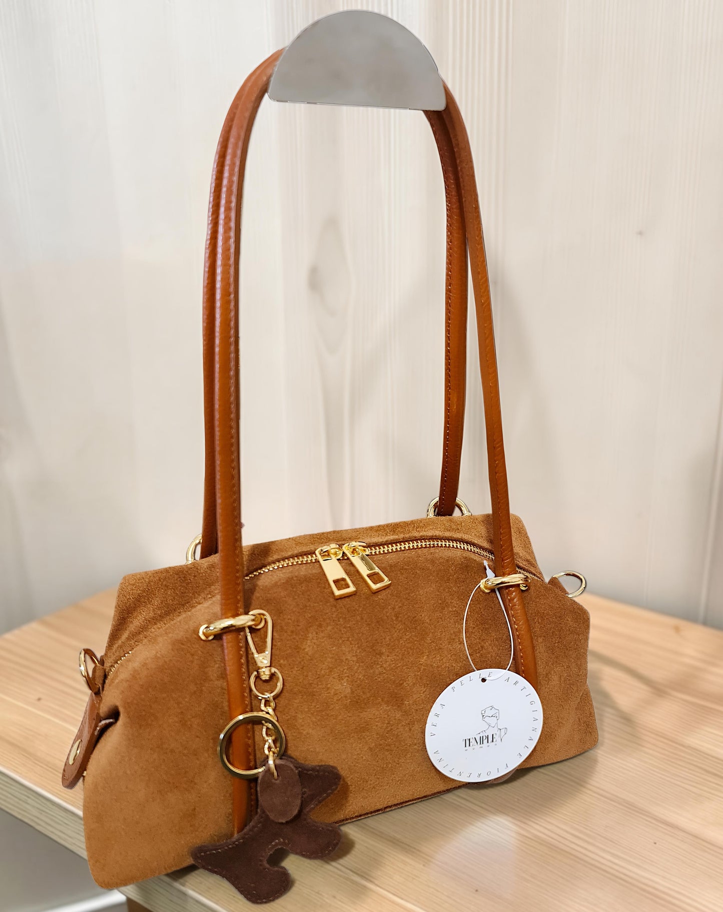 Borsa " Sofia " in Vera Pelle Suede e Dollaro – L'Eccellenza dell'Artigianato Fiorentino