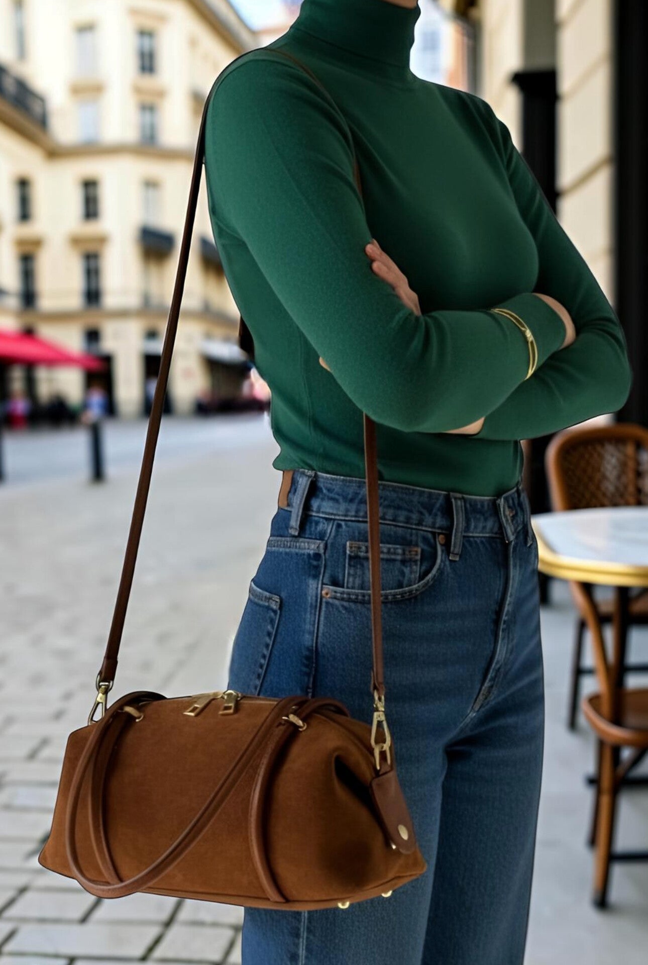 Borsa " Sofia " in Vera Pelle Suede e Dollaro – L'Eccellenza dell'Artigianato Fiorentino