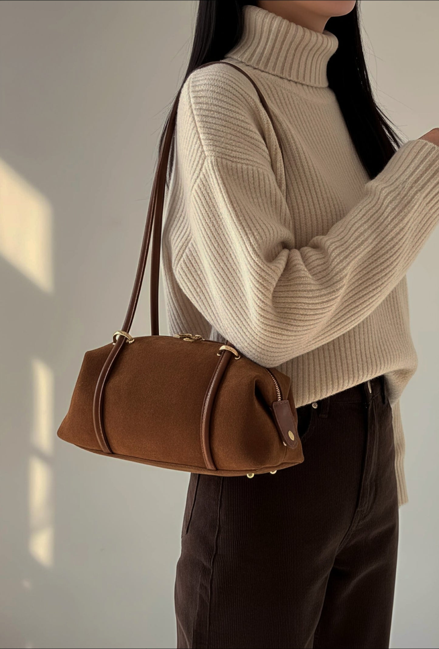 Borsa " Sofia " in Vera Pelle Suede e Dollaro – L'Eccellenza dell'Artigianato Fiorentino
