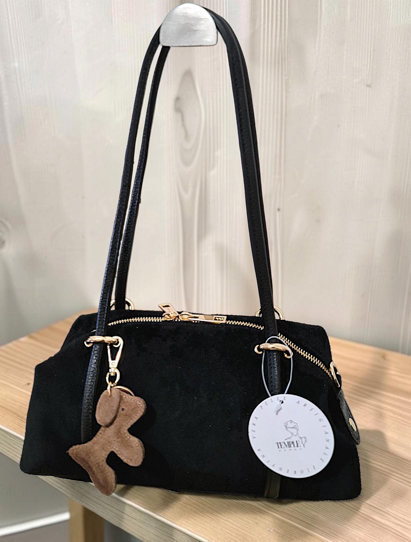 Borsa " Sofia " in Vera Pelle Suede e Dollaro – L'Eccellenza dell'Artigianato Fiorentino